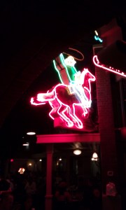 The entire inside is patterned after small-town Texas. 