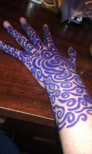 Yes, that is her hand. 