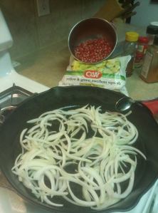 cast iron and onions